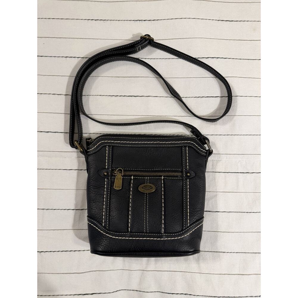 B.O.C | Black With Gold Accents Crossbody Handbag Shoulder Bag Many Pockets